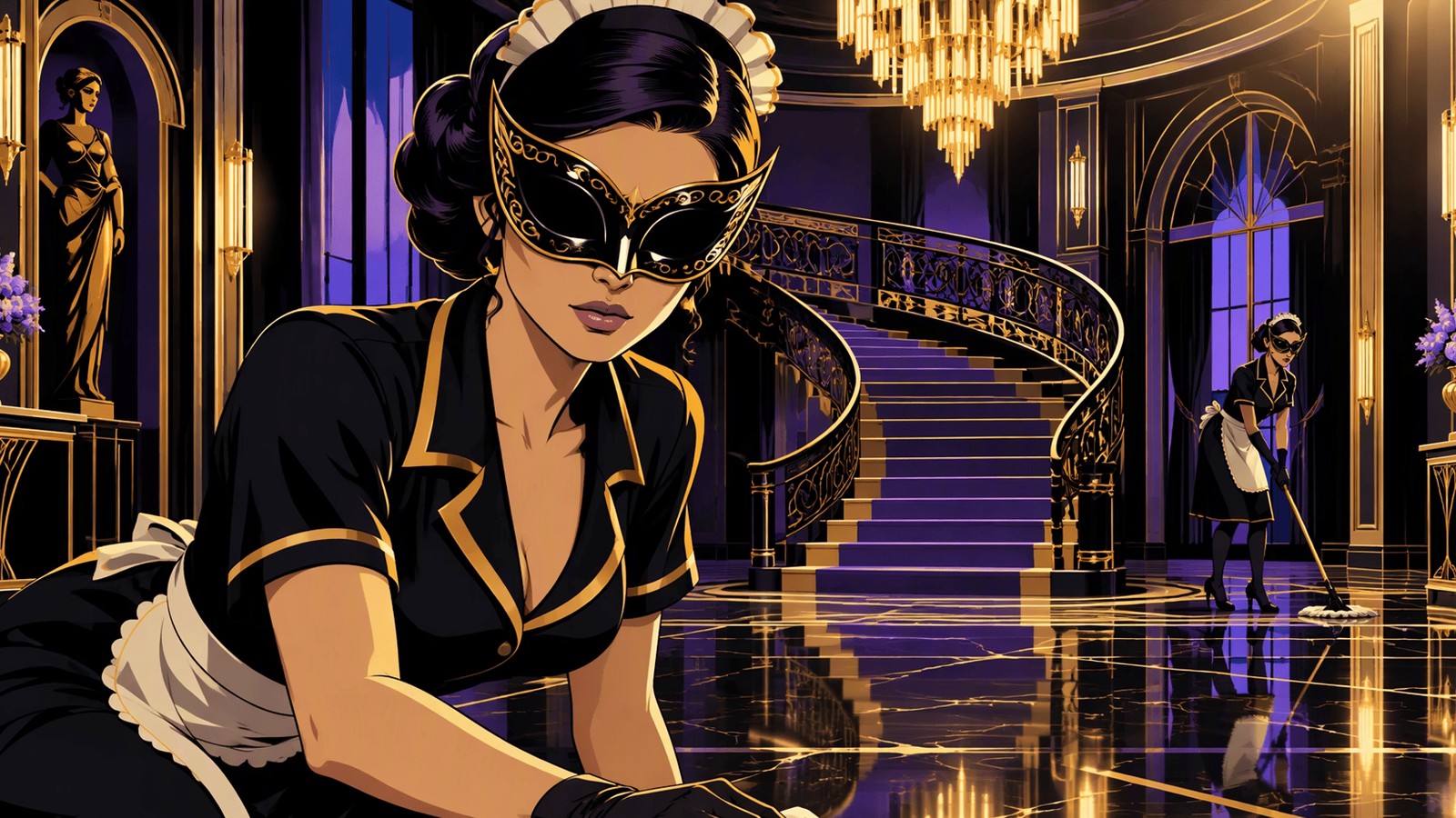 Boojee Clean — masked comic noir estate cleaning