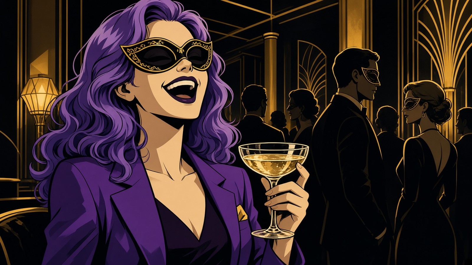 Social — masked comic noir member network