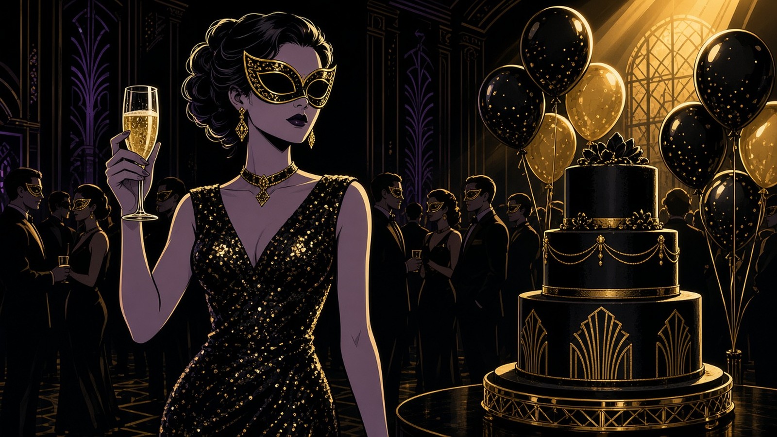Boojee Bash — masked comic noir family celebration