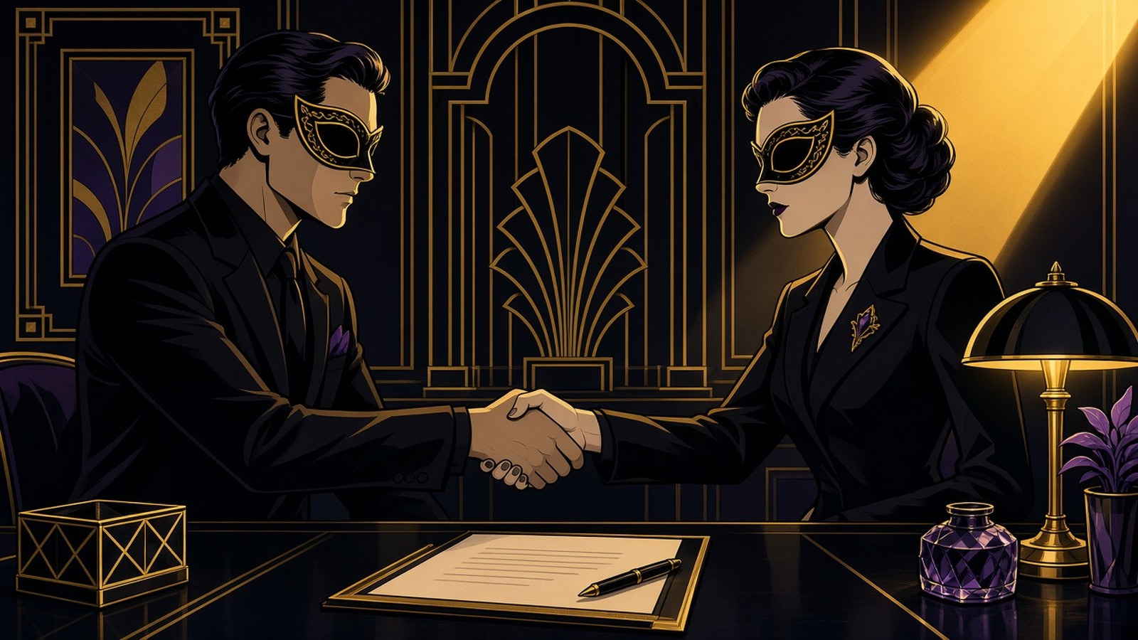 Reseller — masked comic noir white-label