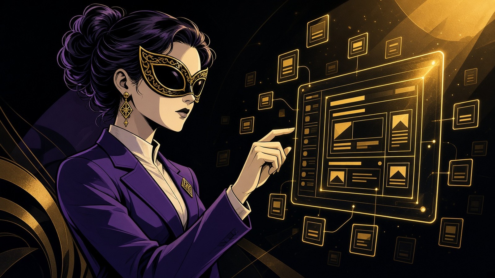 Boojee Sites — masked comic noir web hosting