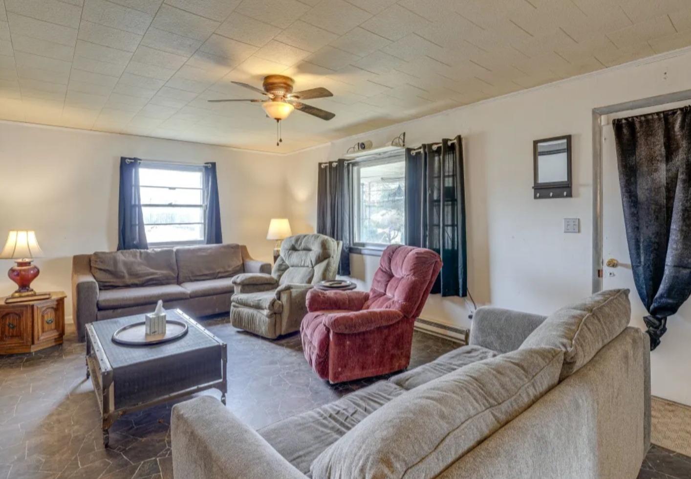 Boojee Villa living room — open plan seating